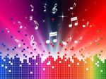 Colorful Music Background Shows Sounds Jazz And Harmony
 Stock Photo