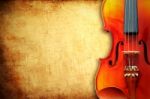 Violin On Grunge Background  Stock Photo