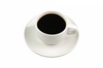Coffee Cup And Saucer On A White Background Stock Photo
