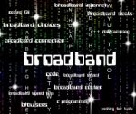 Broadband Word Shows World Wide Web And Computing Stock Photo