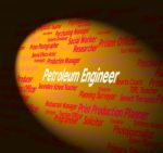 Petroleum Engineer Means Crude Oil And Employee Stock Photo
