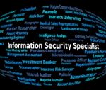 Information Security Specialist Represents Skilled Person And An Stock Photo