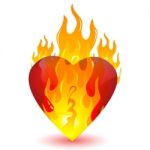 Burning Heart Stock Photo