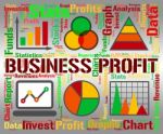 Business Profit Represents Statistic Earning And Lucrative Stock Photo