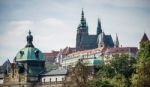 View From The Cechuv Bridge In Prague Stock Photo