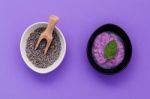 Homemade Skin Care Lavender Bath Salt Beauty Treatment, Peppermi Stock Photo