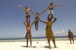 African Acrobats Stock Photo