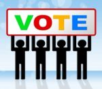 Poll Vote Represents Decisions Elect And Evaluation Stock Photo