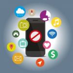 Signes Icon Do Not With Function Mobile Phone Stock Photo
