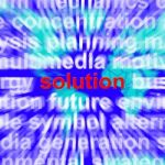 Solution Word Showing Success Stock Photo