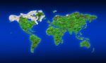 Green World Map Stock Photo