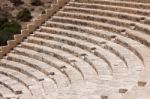 Restored Ampitheatre  In The Ruins At Kourion In Cyprus Stock Photo