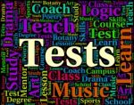Tests Word Shows Assessment Examinations And Words Stock Photo
