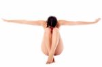 Naked Woman With Her Arms Outstretched Stock Photo