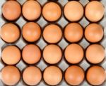 Close Up Egg In Packet Background Texture Stock Photo
