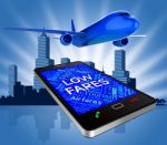 Low Fares Represents Current Price And Airfares 3d Rendering Stock Photo