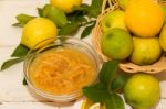 Sweet Lemon Jam From The Organic Garden Stock Photo