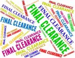 Final Clearance Represents Offer Ultimate And Sale Stock Photo