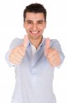 Man Showing Thumbs Up Stock Photo