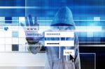 Computer Hacker Or Cyber Attack Concept Background Stock Photo