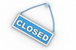 3d Illustration Of Closed Sign Stock Photo