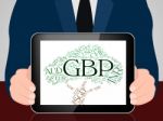 Gbp Currency Indicates Great British Pound And Coinage Stock Photo