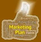 Marketing Plan Shows Emarketing Programme And Promotion Stock Photo