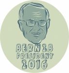Bernie Sanders President 2016 Circle Stock Photo