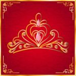 Illustration Of Crown And Red Background Stock Photo