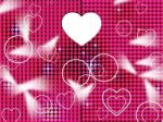 Hearts Grid Means Lightsbeams Of Light And Affection Stock Photo