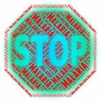 Stop Malaria Shows Stops Disease And Malarial Stock Photo
