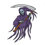 Grim Reaper Drawing Stock Photo