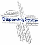 Dispensing Optician Representing Eye Doctor And Occupation Stock Photo