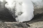 Close-up Volcano Crater Erupting Stock Photo