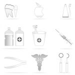 Dental Icons Stock Photo