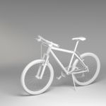 3d Bicycle Isolated On Grey Background Stock Photo