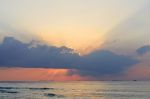 Beautiful Light Sunrise With Crepuscular Rays Cloud Background Stock Photo