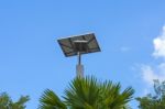 Led Solar Lighting In A Park Stock Photo