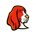 Basset Hound Dog Mascot Stock Photo