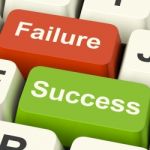 Success And Failure Computer Keys Stock Photo