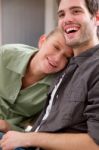 Laughing Young Couple Stock Photo