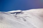 Beautiful Alps Winter Panoramic Aerial View Stock Photo