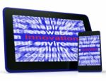 Innovation Tablet Shows Originality Creating And Improving Stock Photo