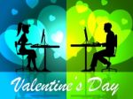 Valentines Day Represents Couple Valentine's And Love Stock Photo