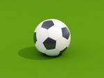 Soccer Ball On Green Stock Photo