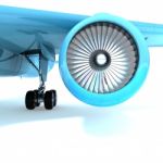 Nice Jet Engine Front View Stock Photo