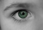 Green Eyed Girl Stock Photo