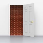 Doors Doorway Shows Overcome Problems And Barrier Stock Photo