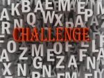 3d Challenge Concept Word Cloud Stock Photo