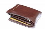 Brown Leather Wallet  Stock Photo